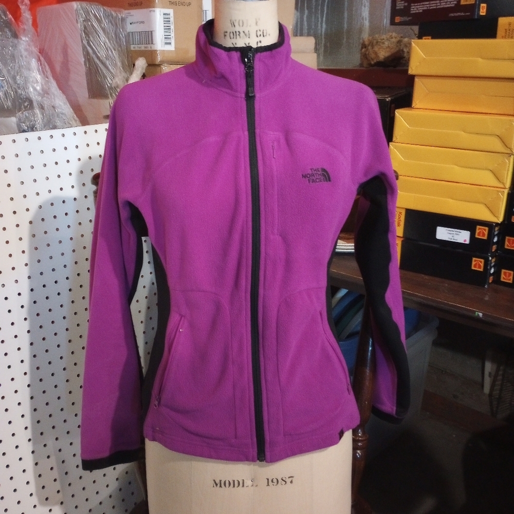 EUC The North Face purple zip up jacket